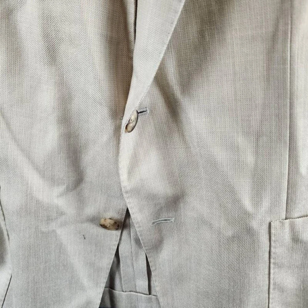 BOGLIOLI Milano Wool Silk Blend K. Jacket Blazer Men's Beige Button Closure
